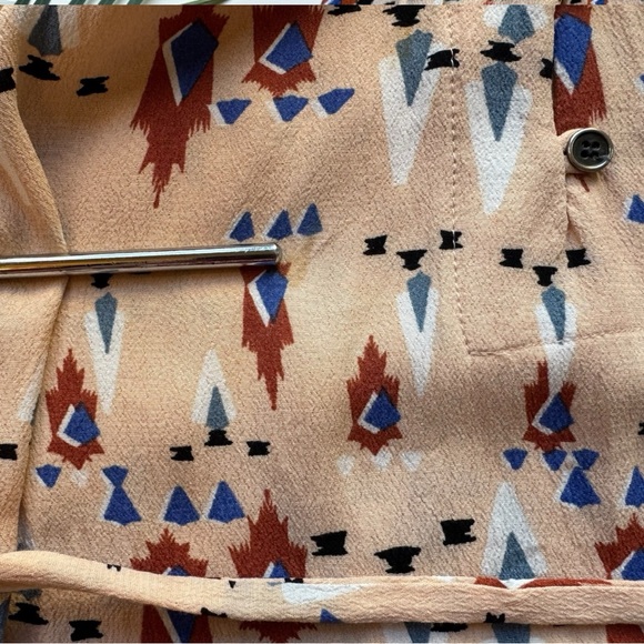 DOLAN Left Coast Collection XS Anthropologie Dress Geometric Print Belted Boho - Picture 14 of 16